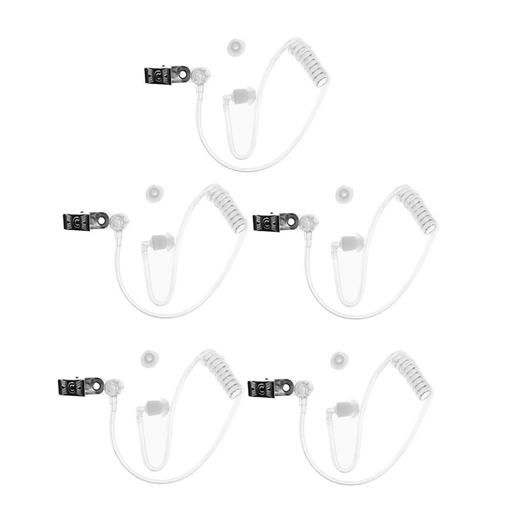 5Pieces Replacement Acoustic Coil Tube for Two Way Radio Earpiece