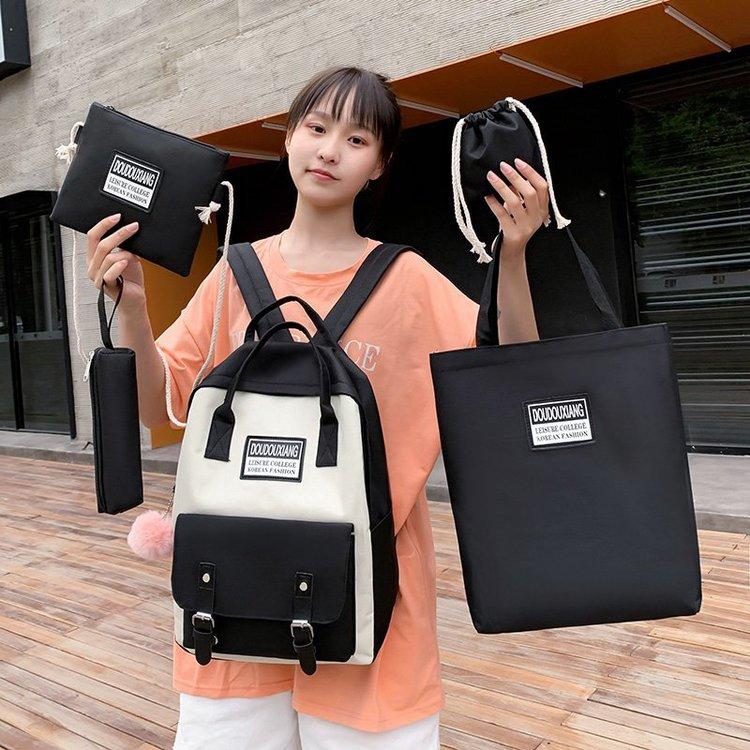 Bộ 5 Trường Trung Học Túi Cho Bé Gái 2020 Du Lịch Ba Lô Nữ Bookbags Teen Sinh Viên Schoolbag Bolsas Escolar