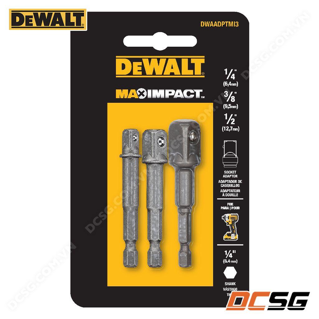 Đầu chuyễn vít sang đầu bu lông 1/4&quot;-3/8&quot;-1/2&quot; DEWALT MAXIMPACT | DCSG