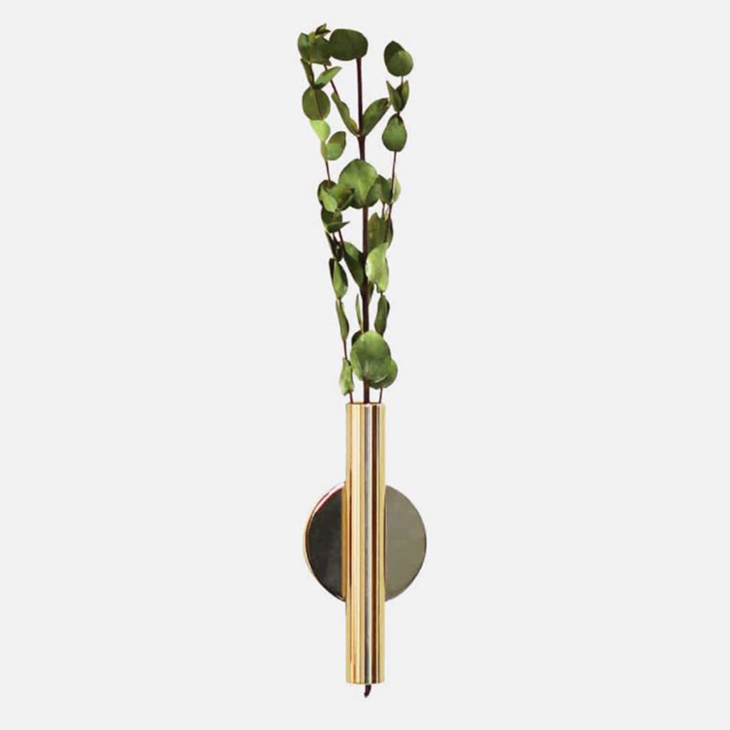Wall-Mounted Flower Tube for Flower Display Wall Metal Vase Holder
