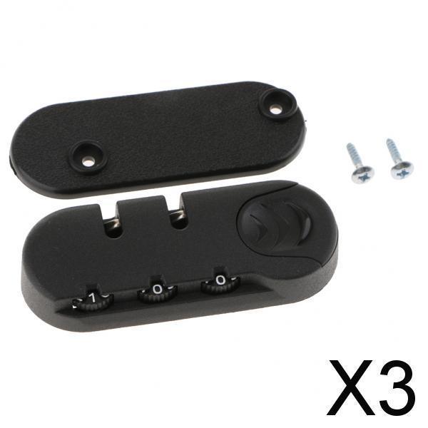3xSecure Luggage 3 Digit Combination Padlock Suitcase Bag Code Lock 004A