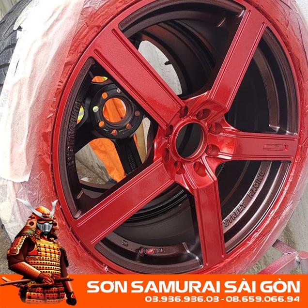 Combo sơn SAMURAI MÀU ĐỎ chính hãng - Sơn phun xe máy SAMURAI SÀI GÒN