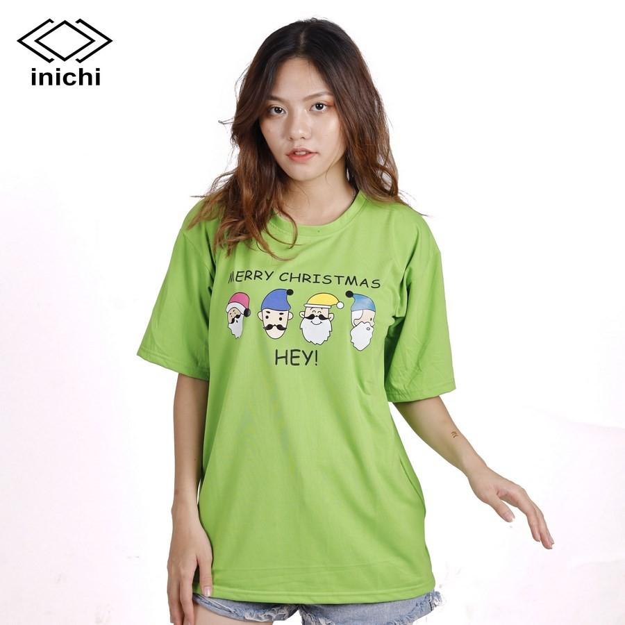 Áo thun tay lỡ form rộng INICHI IC596 thun co giãn chất đẹp in hình 4 ông già noel