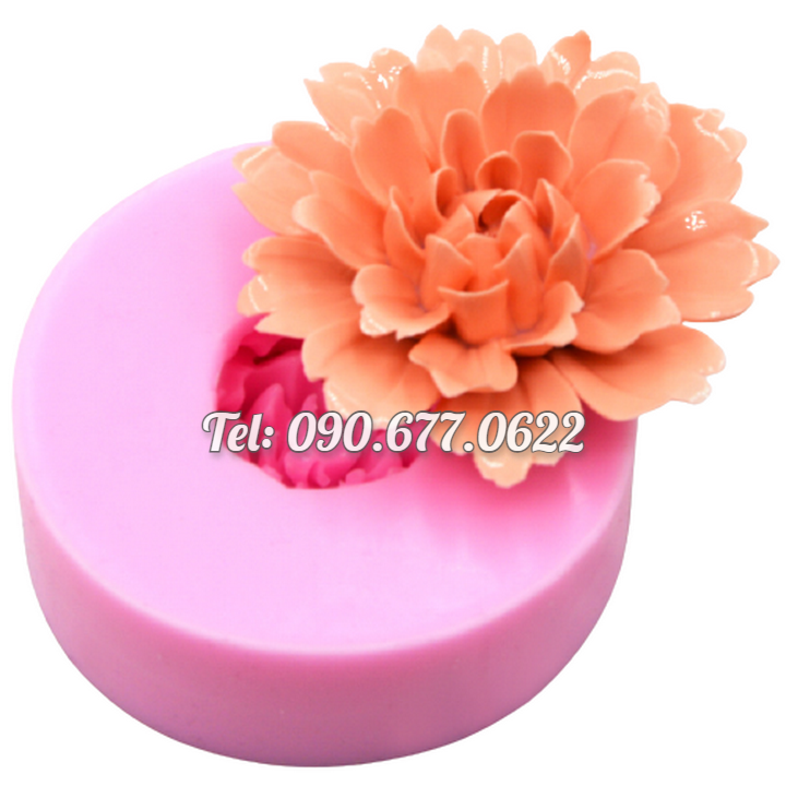 Khuôn silicone làm rau câu hoa mẫu đơn tầng loại 11 cm - Mã số 1353