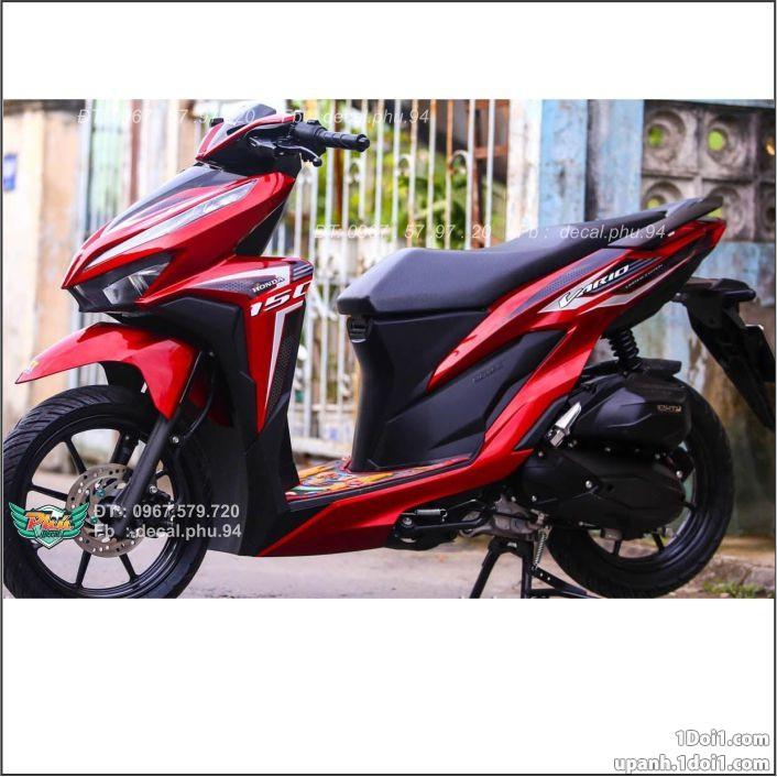 Tem Rời Vario đỏ đen nhám