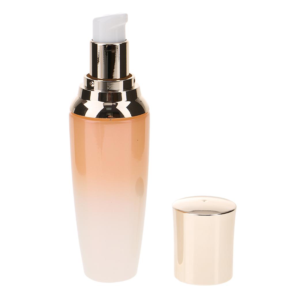 2xEmpty Glass Pump Spray Bottle Makeup Lotions Sunscreen Jars Container 50ML