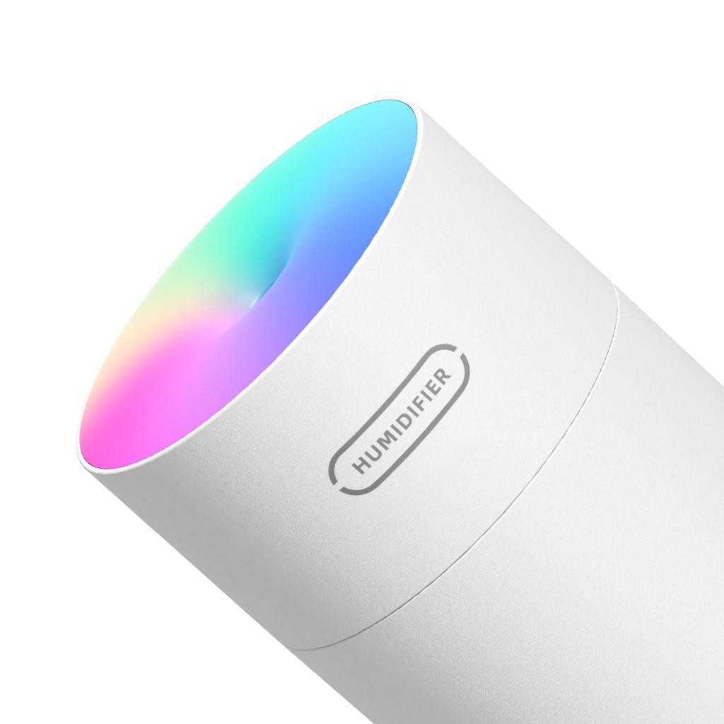 2pcs Humidifier Air Portable Usb Diffuser Mist Mini Purifier 7 Color White+Gray