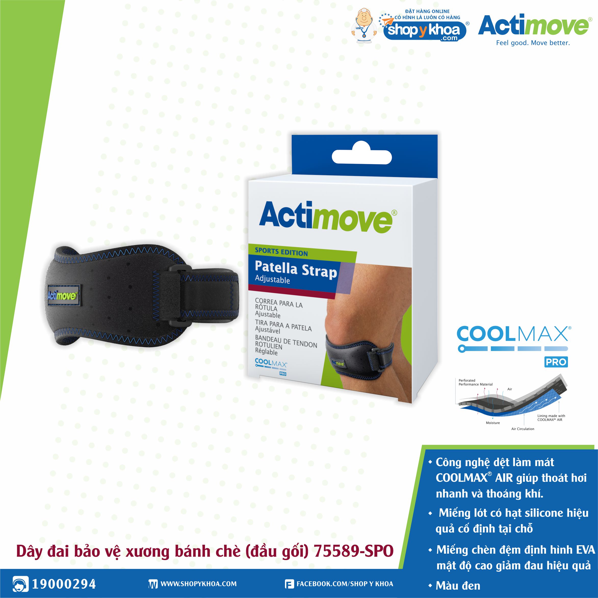 Dây đai bảo vệ xương bánh chè (đầu gối) 75589-SPO Actimove Patella Strap