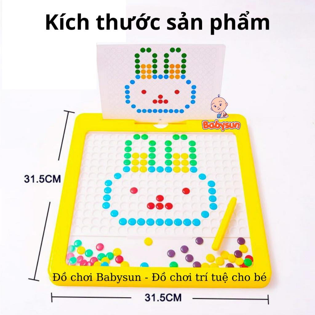 Bảng vẽ nam châm kèm bút và 20 tranh mẫu- bảng vẽ xếp hình cỡ lớn cho bé- Đồ chơi phát triển trí tuệ