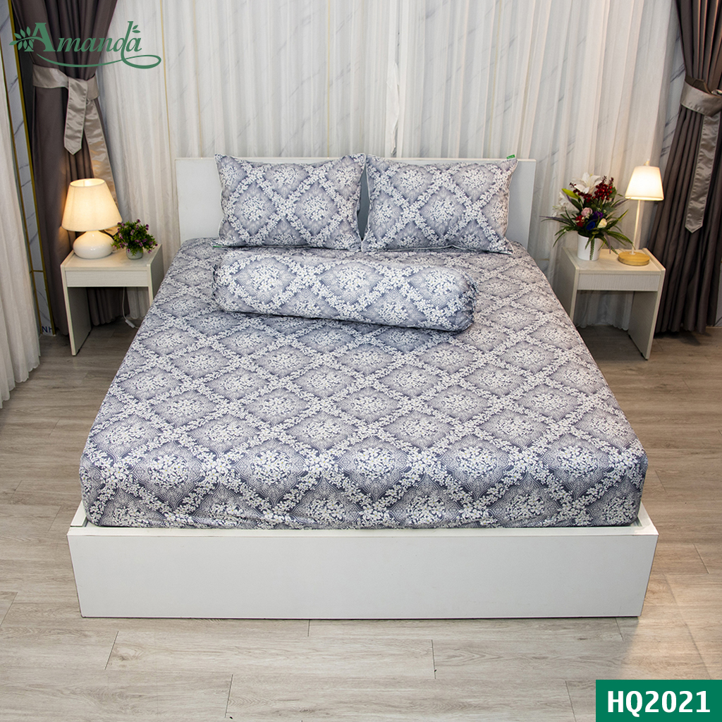 Áo gối ôm 35*105cm Amanda, HQ2021 chất liệu cotton lụa satin Hàn Quốc mềm mịn thoáng mát, vỏ gối được may khóa kéo