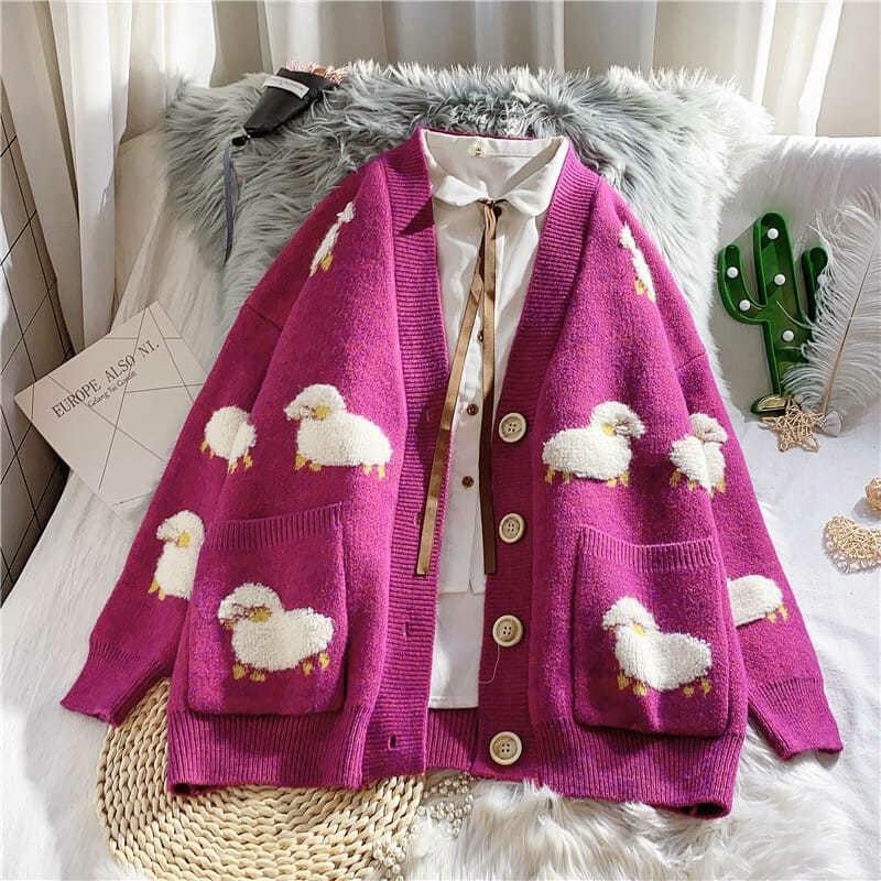 Áo Khoác Cardigan Hàn Quốc Dáng Rộng