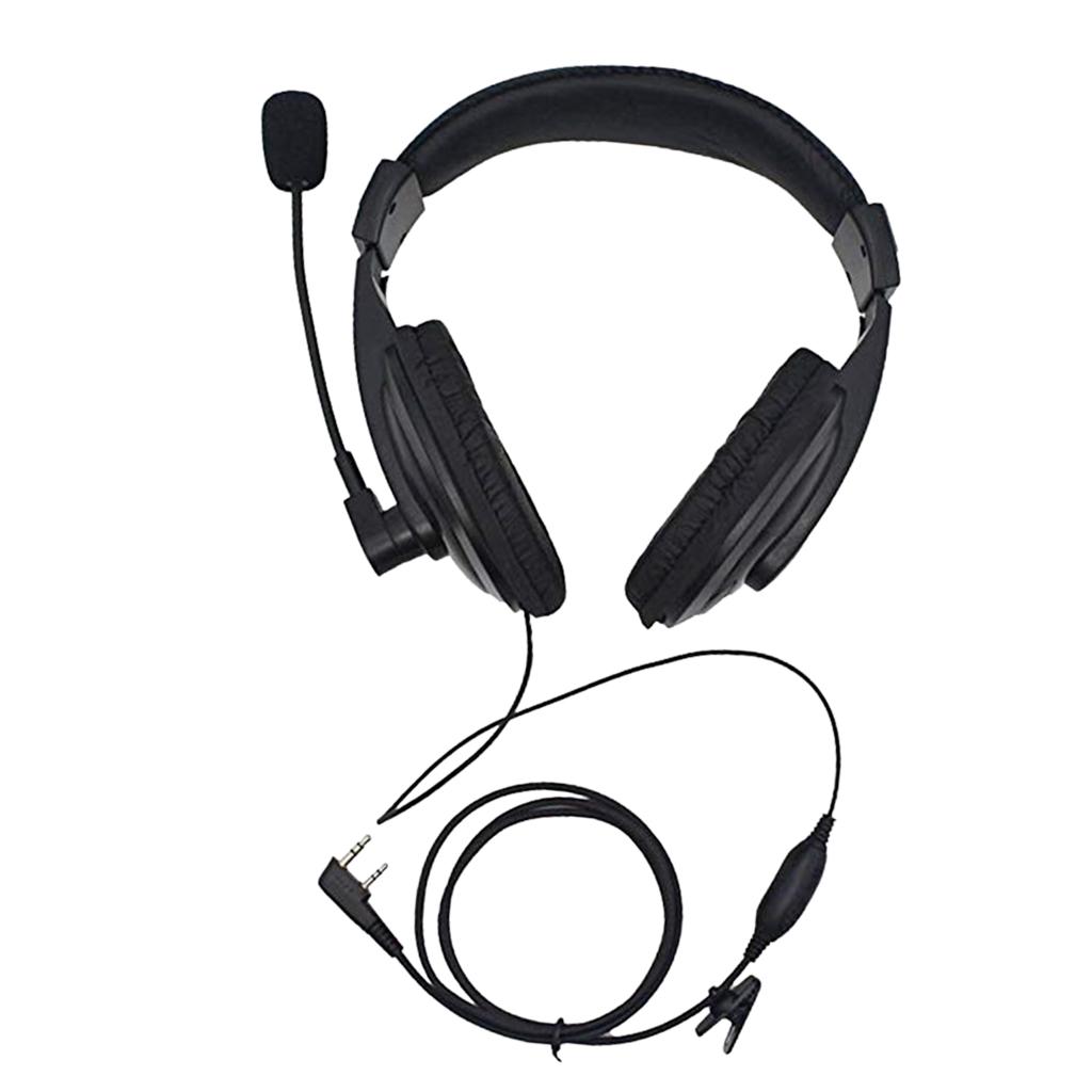 Professional Noise Cancelling Overhead Headsets Headphones For 2Pin Baofeng
