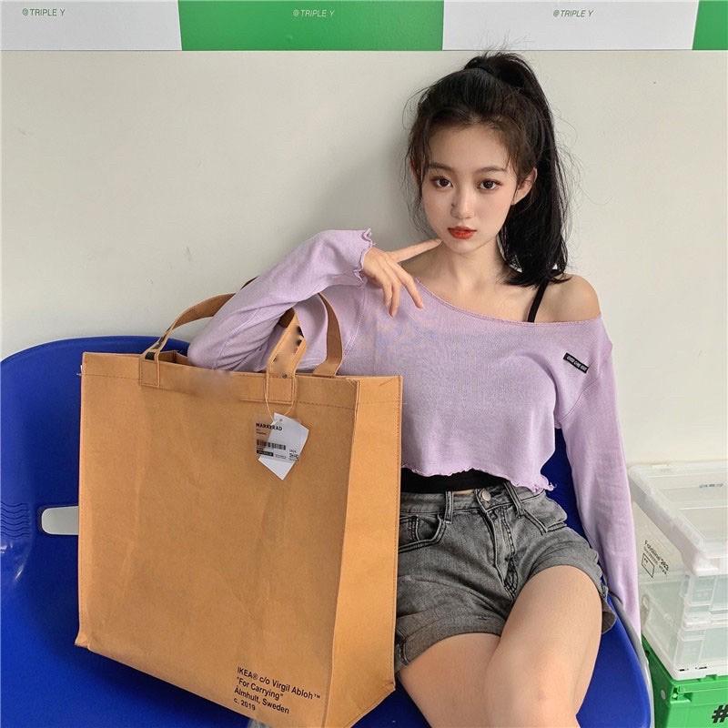 Áo thun gân croptop mỏng OOD ONE OUT summer 2021