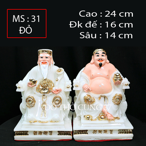TƯỢNG THẦN TÀI THỔ ĐỊA MÀU TRẮNG - MS 31