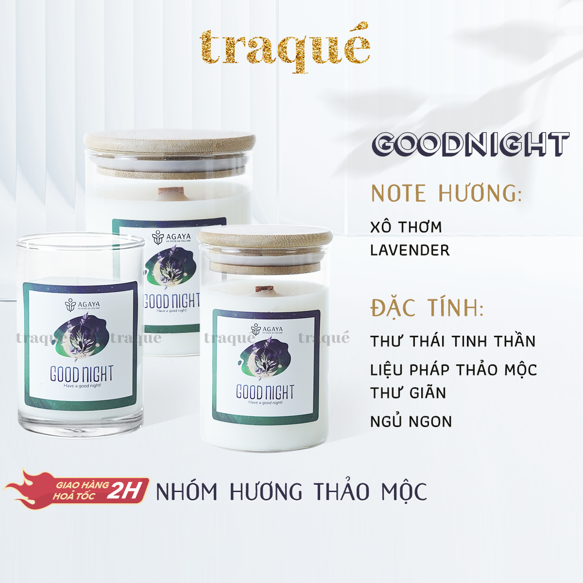 Nến thơm tinh dầu cao cấp không khói an toàn Candle Cup - GOODNIGHT - M - 200G