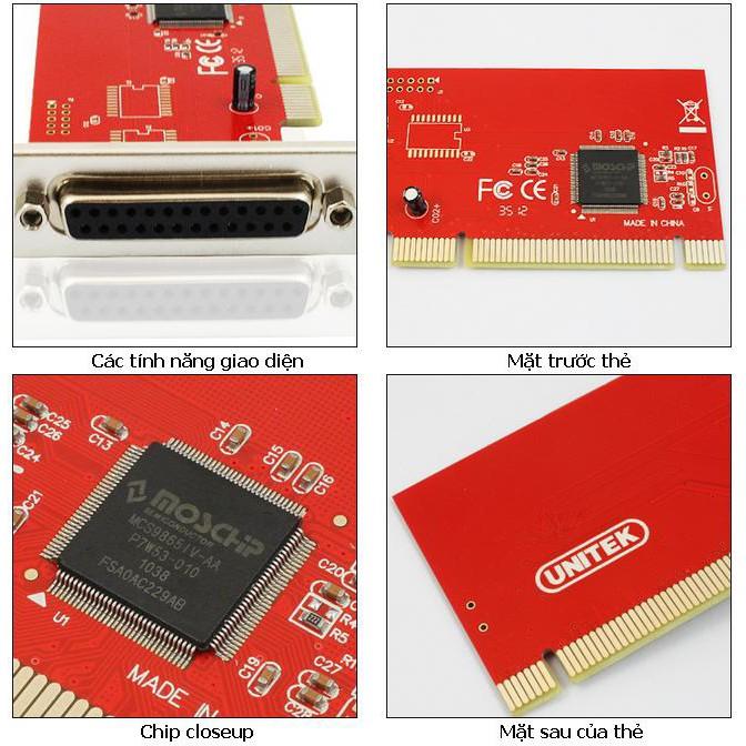 Card PCI -> COM 25 Unitek (Y - 7505) - HÀNG CHÍNH HÃNG