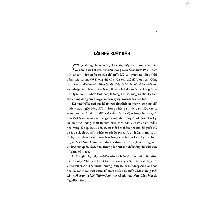 Sách - Những biên bản cuối cùng tại Nhà Trắng: Phút sụp đổ của Việt Nam Cộng Hòa - Chính Trị Quốc Gia