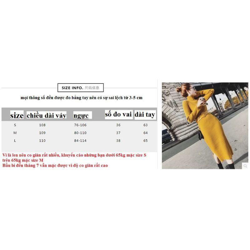 Đầm Body Len Cổ Cao Cực Xinh Ảnh Thật