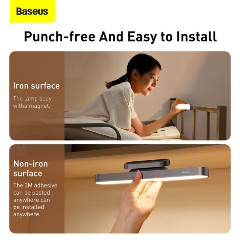 Baseus -BaseusMall VN Đèn treo đế hít nam châm Baseus Magnetic Stepless Dimming Charging Desk Lamp (Hàng chính hãng)