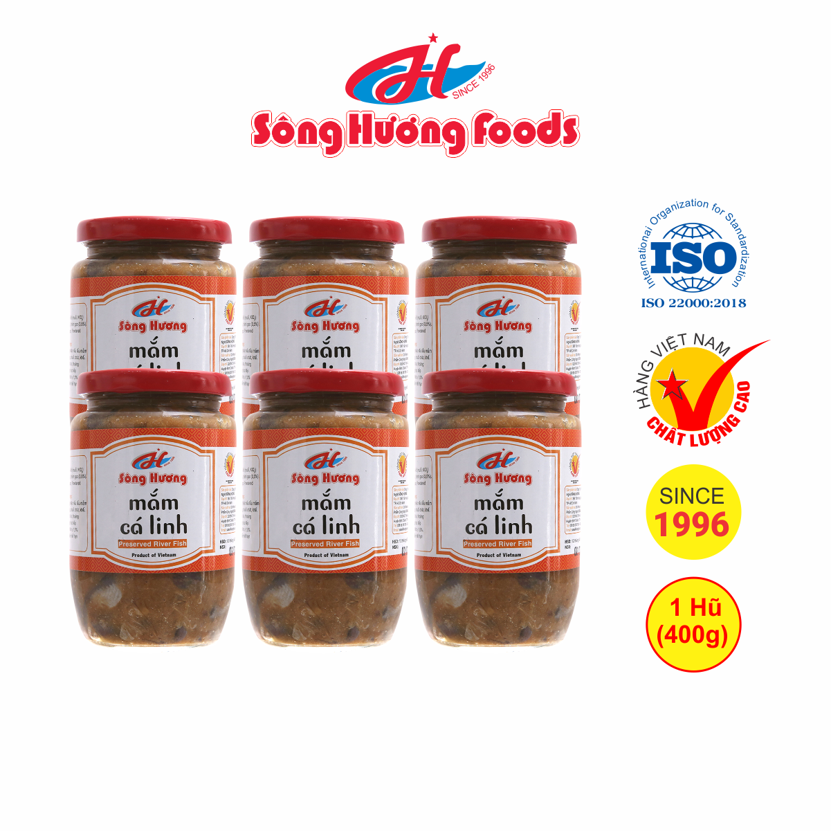 6 Hũ Mắm Cá Linh Sông Hương Foods Hũ 400g