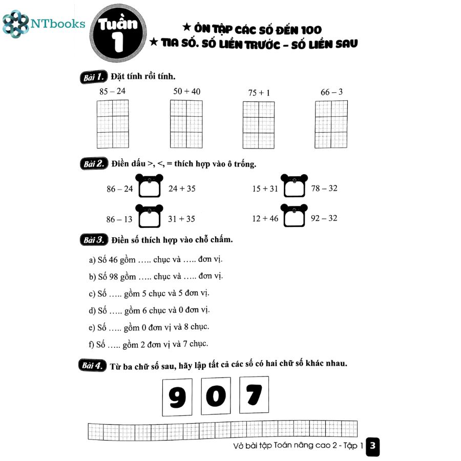 Combo 2 cuốn Sách Vở Bài Tập Toán Nâng Cao 2 Tập 1 + Tập 2