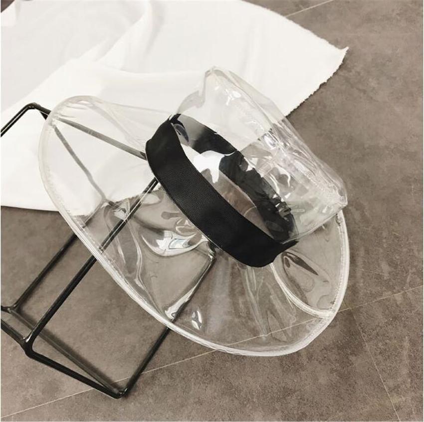 Đồng Hồ Nữ Chống Nước PVC Đi Mưa Nữ Đi Nhà Thiết Kế Trong Suốt Nón Bảo Vệ Tia UV Trong Suốt Mặt Trời Mũ Thời Trang 2020 Câu Cá Nón