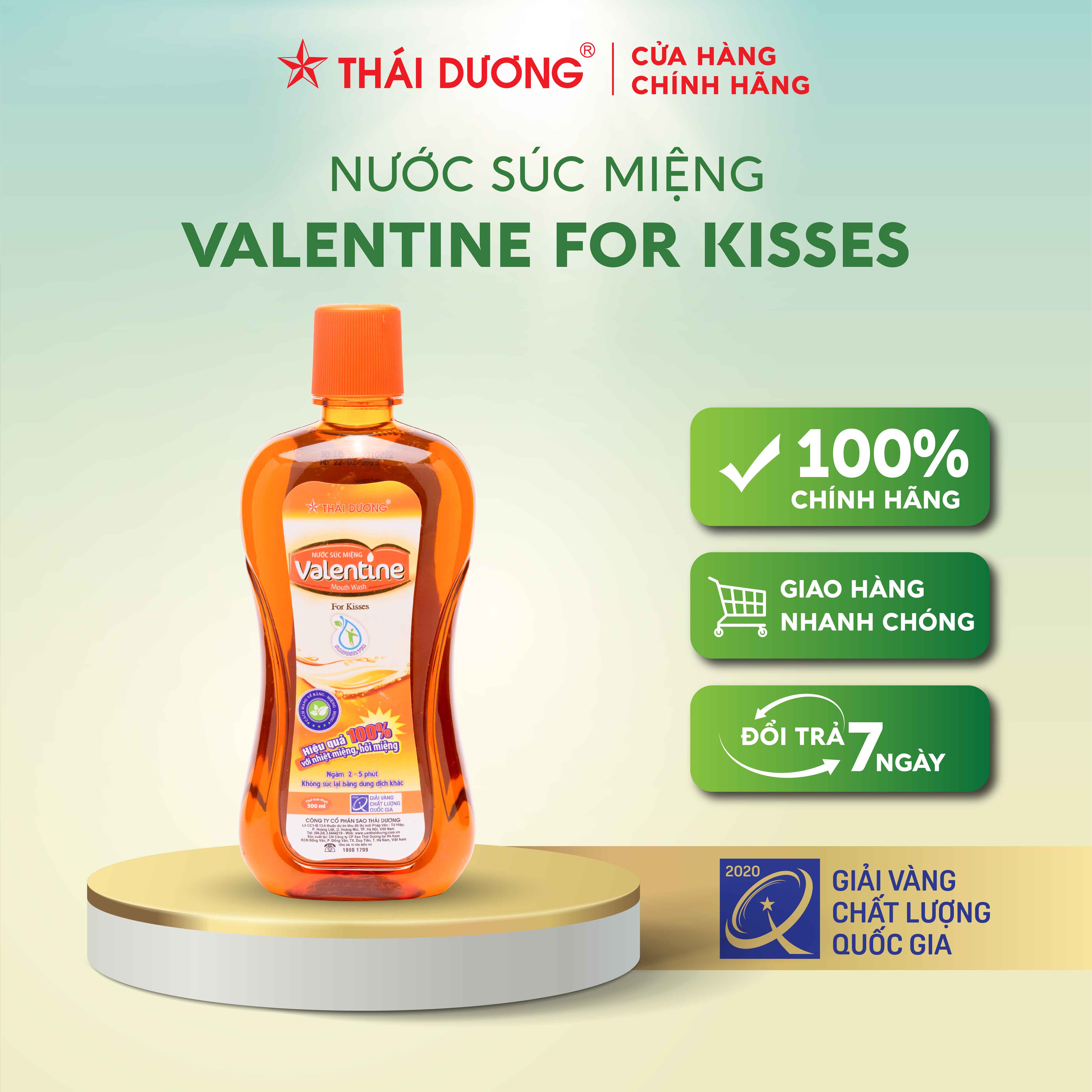 Nước súc miệng trẻ em Valentine kiddy Sao Thái Dương 250ml