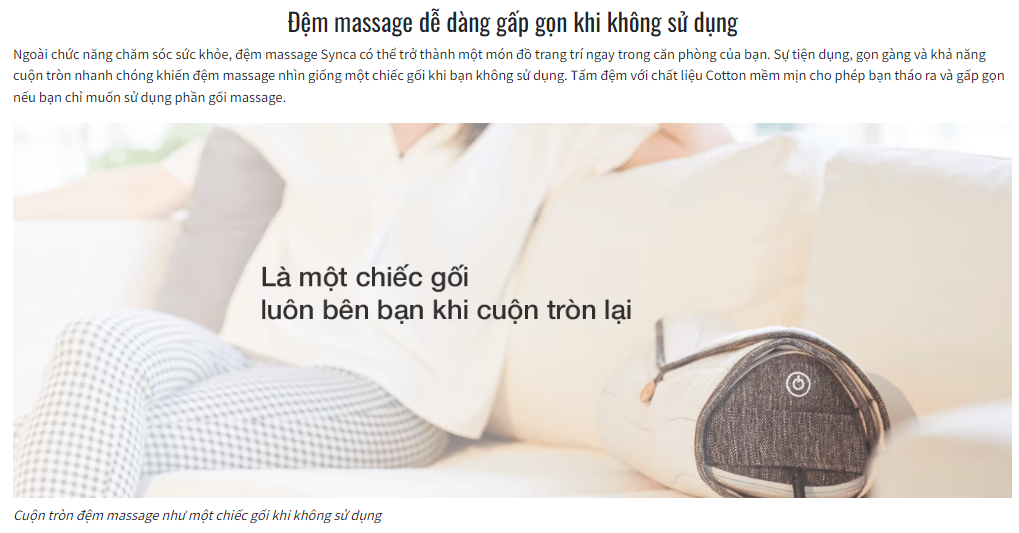 Gối Massage Đa Năng Toàn Thân Nhật Bản Synca Corron MC280