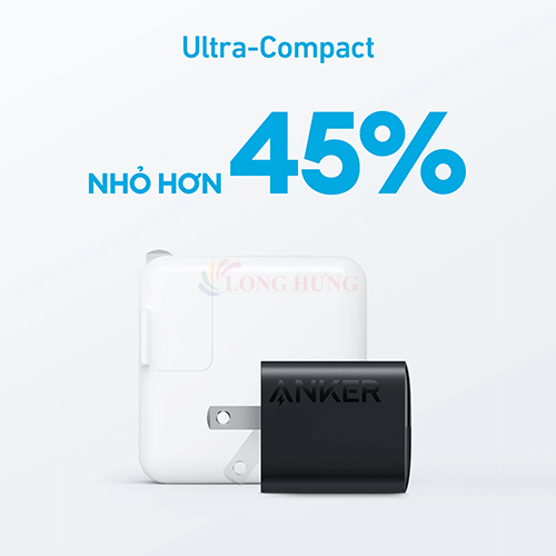 Cốc sạc Anker 323 1USB 1Type-C 33W PIQ 3.0/PD A2331 - Hàng chính hãng