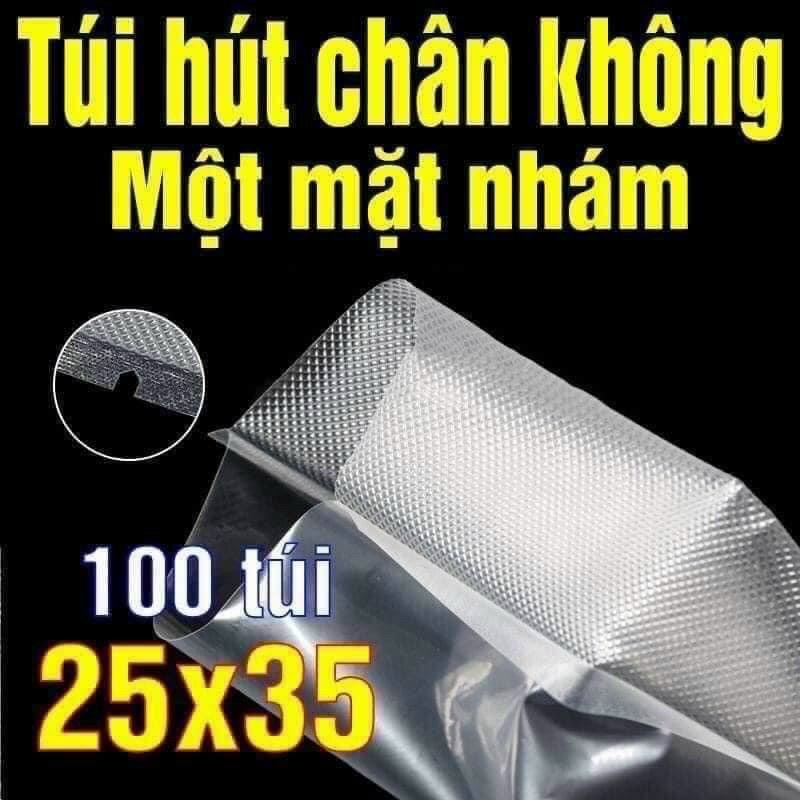 Túi hút chân không 1 mặt nhám 100 túi đựng thự phẩm hút chân không