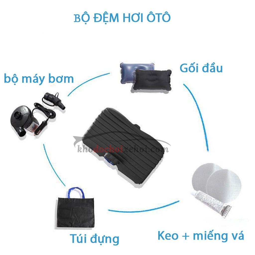 Đệm Hơi Ô Tô Đế Rời - Nệm Hơi Ô Tô Loại Dày Cao Cấp ( Tặng Phụ Kiện Bơm Đi Kèm..v.v.v.)