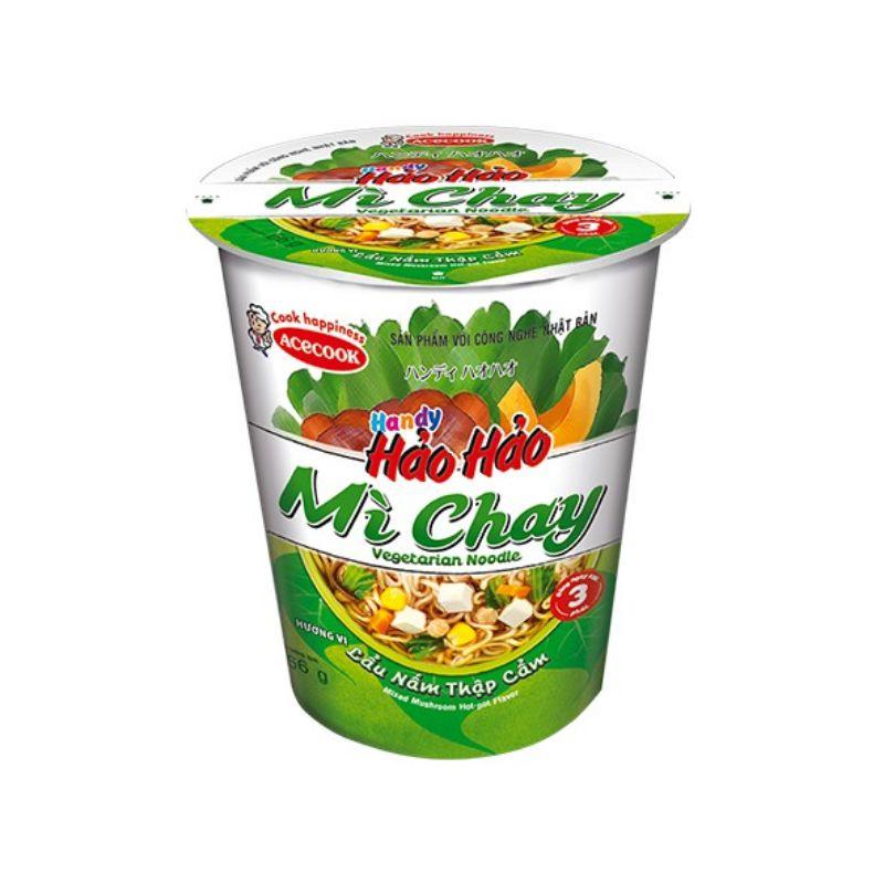 Mì Ly Handy Chay Hảo Hảo Lẩu Nấm Thập cẩm (Thùng 24 ly × 66gr)