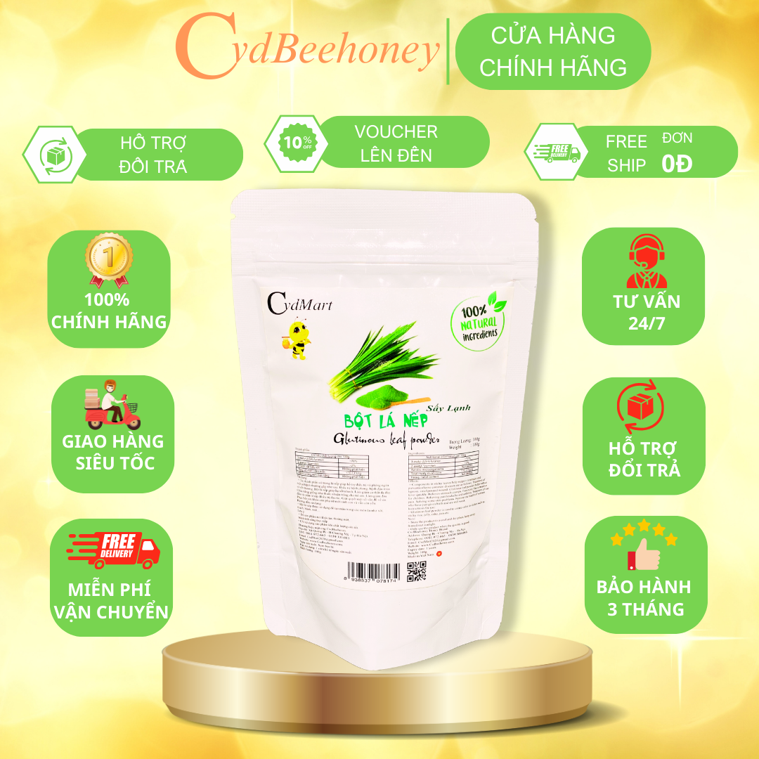 Bột Lá Nếp Sấy Lạnh CvdMart 100g - CvdMart Glutinous Leaf Powder