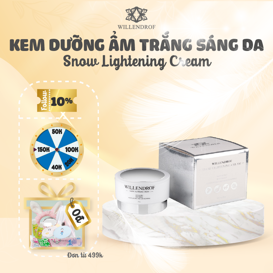 KEM TRẮNG SÁNG DƯỠNG ẨM DA SNOW LIGHTENING CREAM 20GRAM