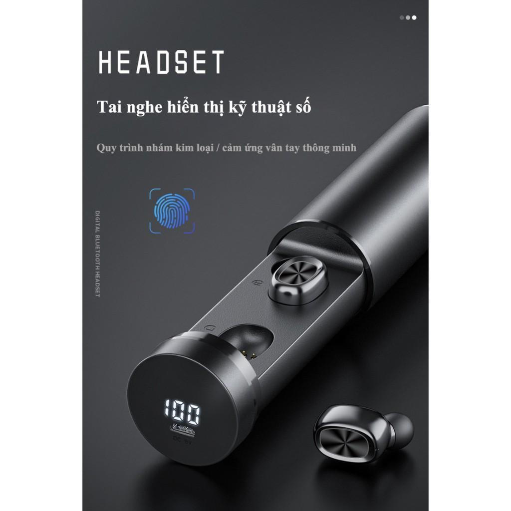 Tai nghe nhét tai thế hệ mới Bluetooth V5.0 in-ear không dây hộp nạp sạc pin METALLIC 2021