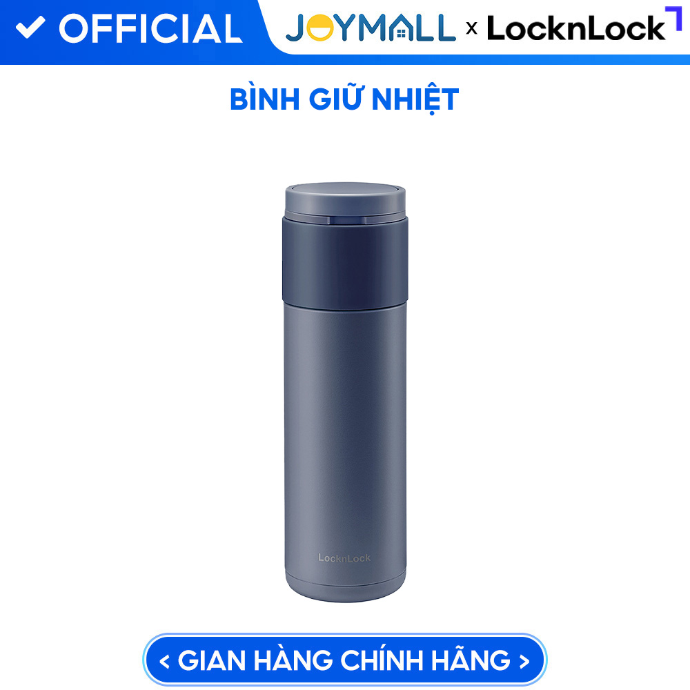 Bình giữ nhiệt LocknLock Hidden Moon LHC3275 490ml, Hàng chính hãng, nắp mở 1 chạm tiện lợi - JoyMall