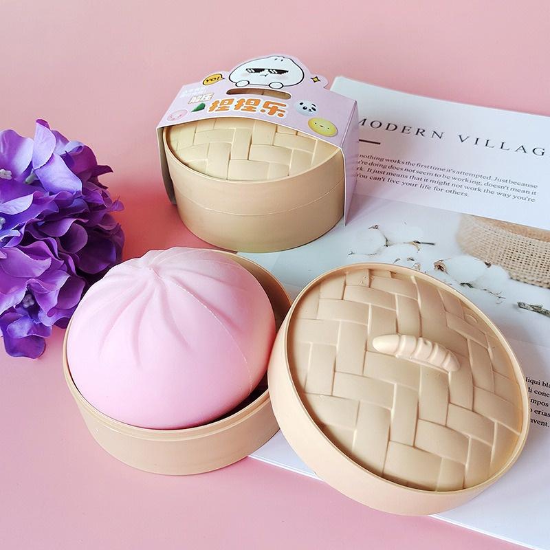 Đồ chơi Squishy Mochi dễ thương,mềm bánh bao chân thực mềm mịn giảm stress co dãn đàn hồi ngộ nghĩnh giải tỏa căng thẳng