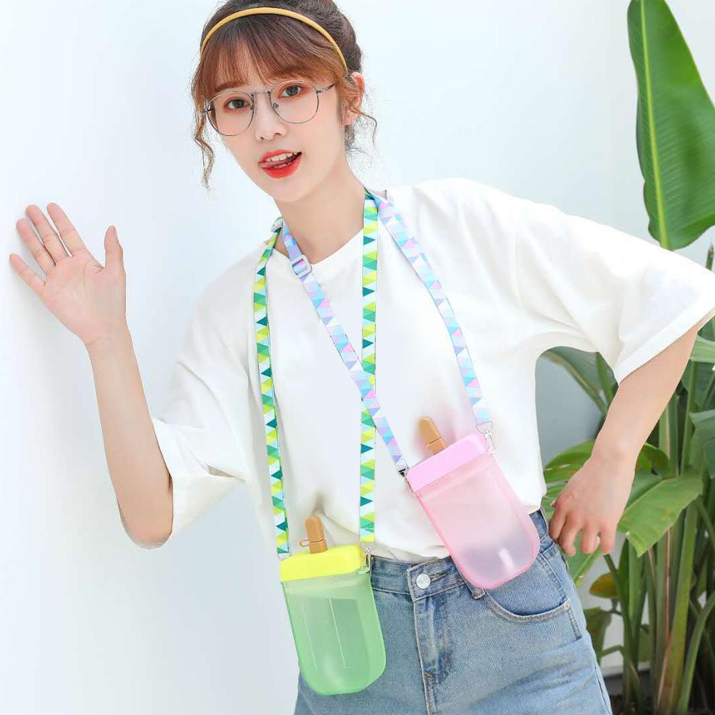 2pcs Water Bottles with Straws Kawaii Teen Drinking Cups Juice Water Jug