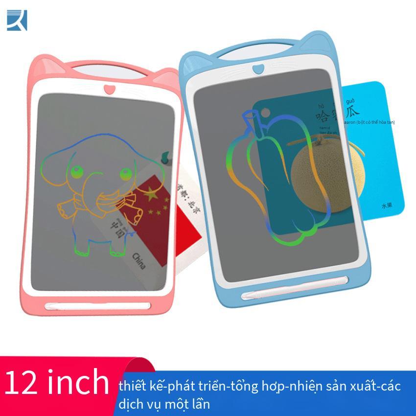 Thuận lợi nhất mới 12 inch phim hoạt hình mèo con trong suốt sao chép bảng chữ viết tay vẽ trẻ em câu đố giáo dục sớm bảng vẽ graffiti điện tử