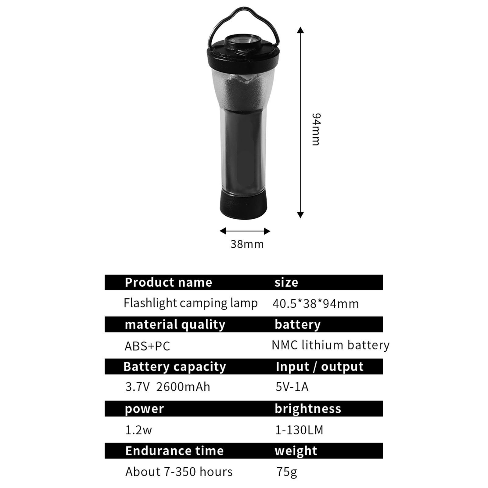 Outdoor Camping Lights Led Flashlight Spare Lamp for  Fishing
