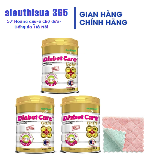 Combo 3 hộp Sữa Bột Diabet Care Gold 900g dinh dưỡng cho người tiểu đường