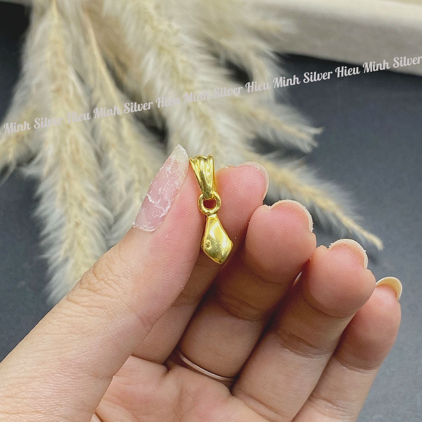 Móc Khóa Bạc Ta Mạ Vàng 10k Bạc Hiểu Minh MK001