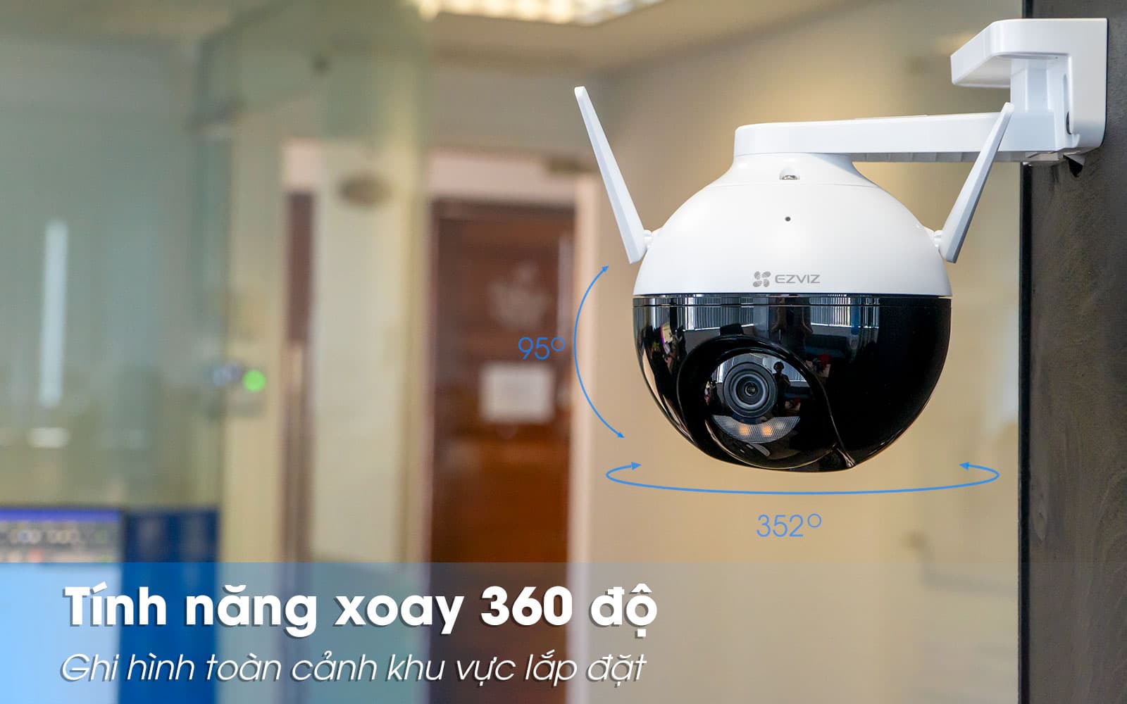 Camera IP wifi xoay 360 độ ngoài trời Ezviz C8W - Hàng chính hãng