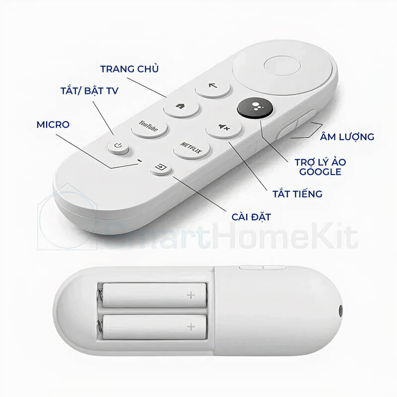 Bộ điều khiển thông minh Google Chromecast with Google TV HD - Google Assistant Tiếng Việt - Hàng nhập khẩu