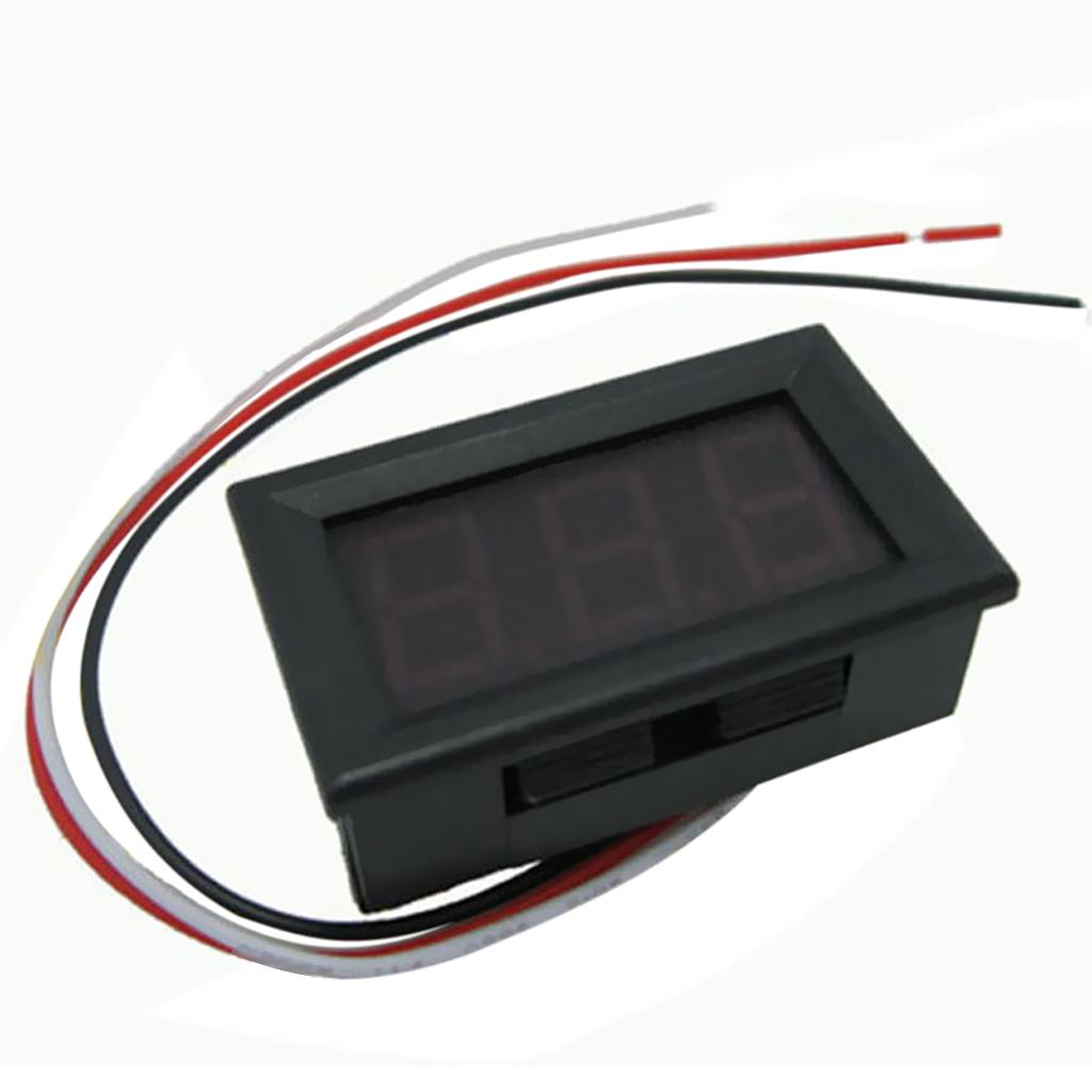 3 Wire LED Digital Display Voltage Meter Voltmeter Car Motor 0.56''