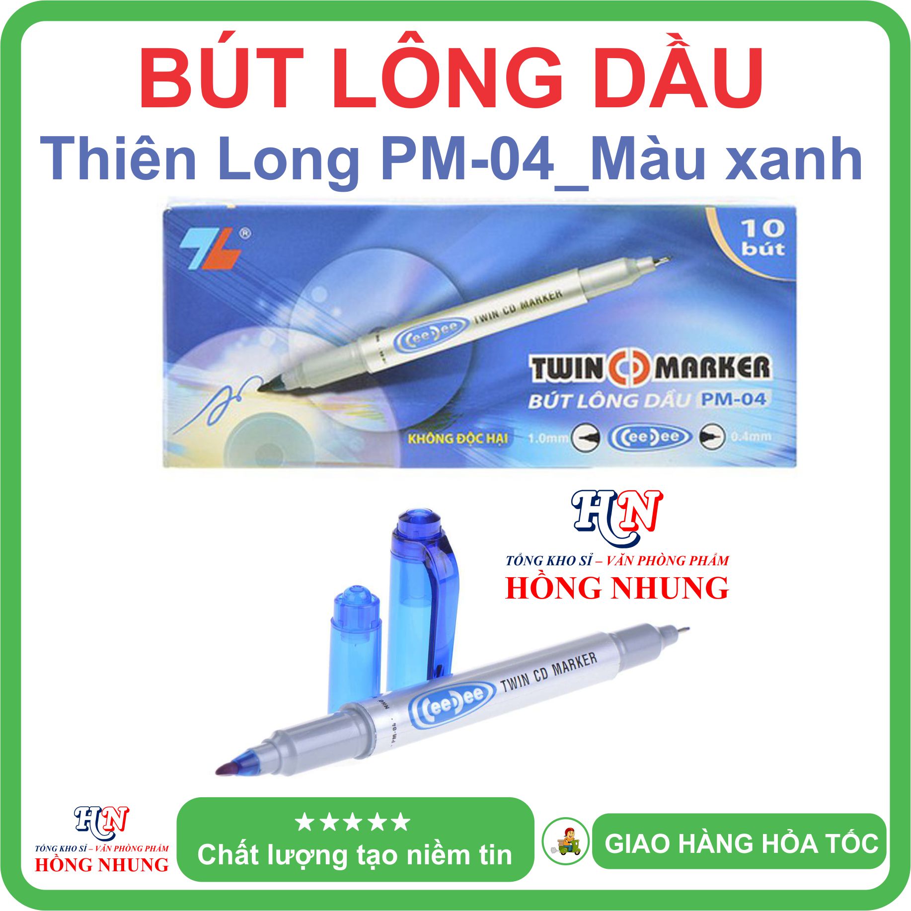 [SALE] Bút Lông Dầu PM-04, Nét viết đều, đậm và êm.