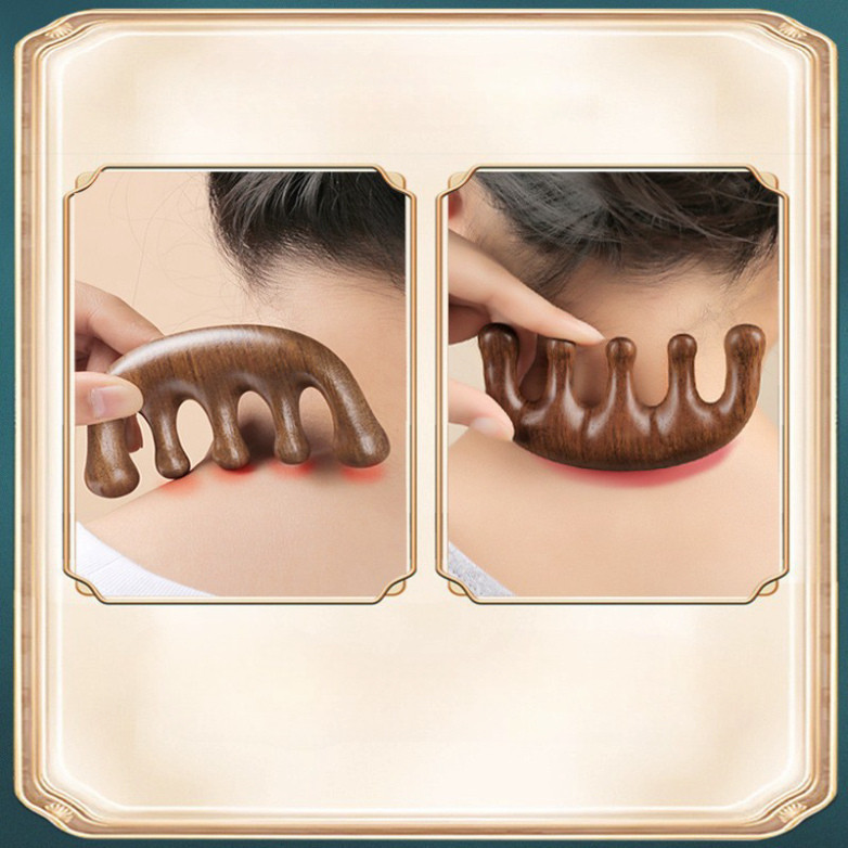 Lược Gỗ Đàn Hương Massage Da Đầu, Cổ Vai Gáy