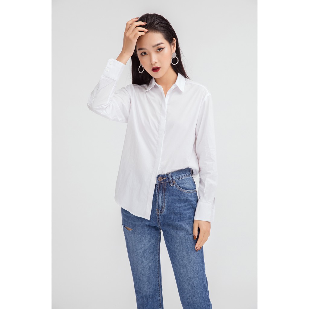 Áo Sơ Mi Trắng Dài Tay