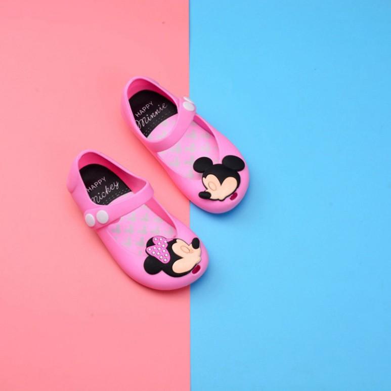 Giày Sandal Hình Chuột Mickey Cho Bé Gái