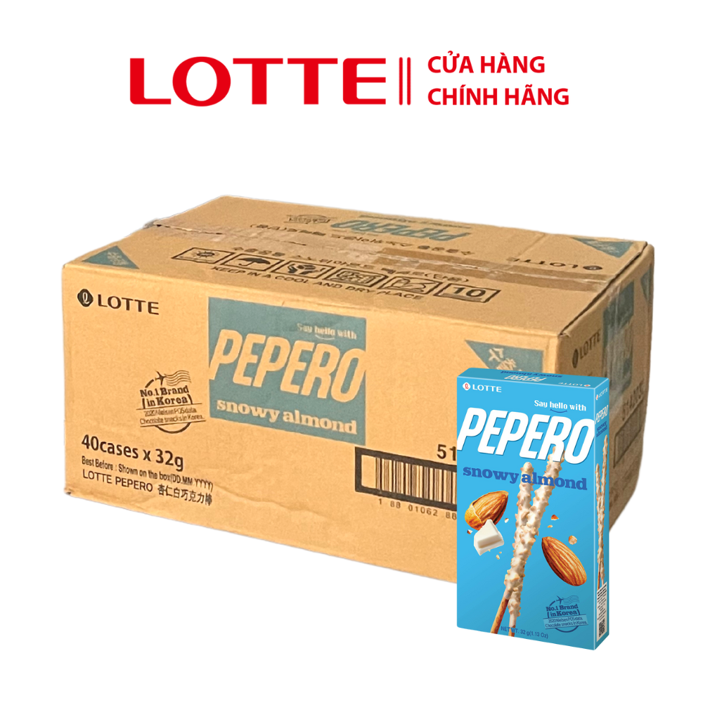 Thùng bánh que Lotte Pepero 40 hộp